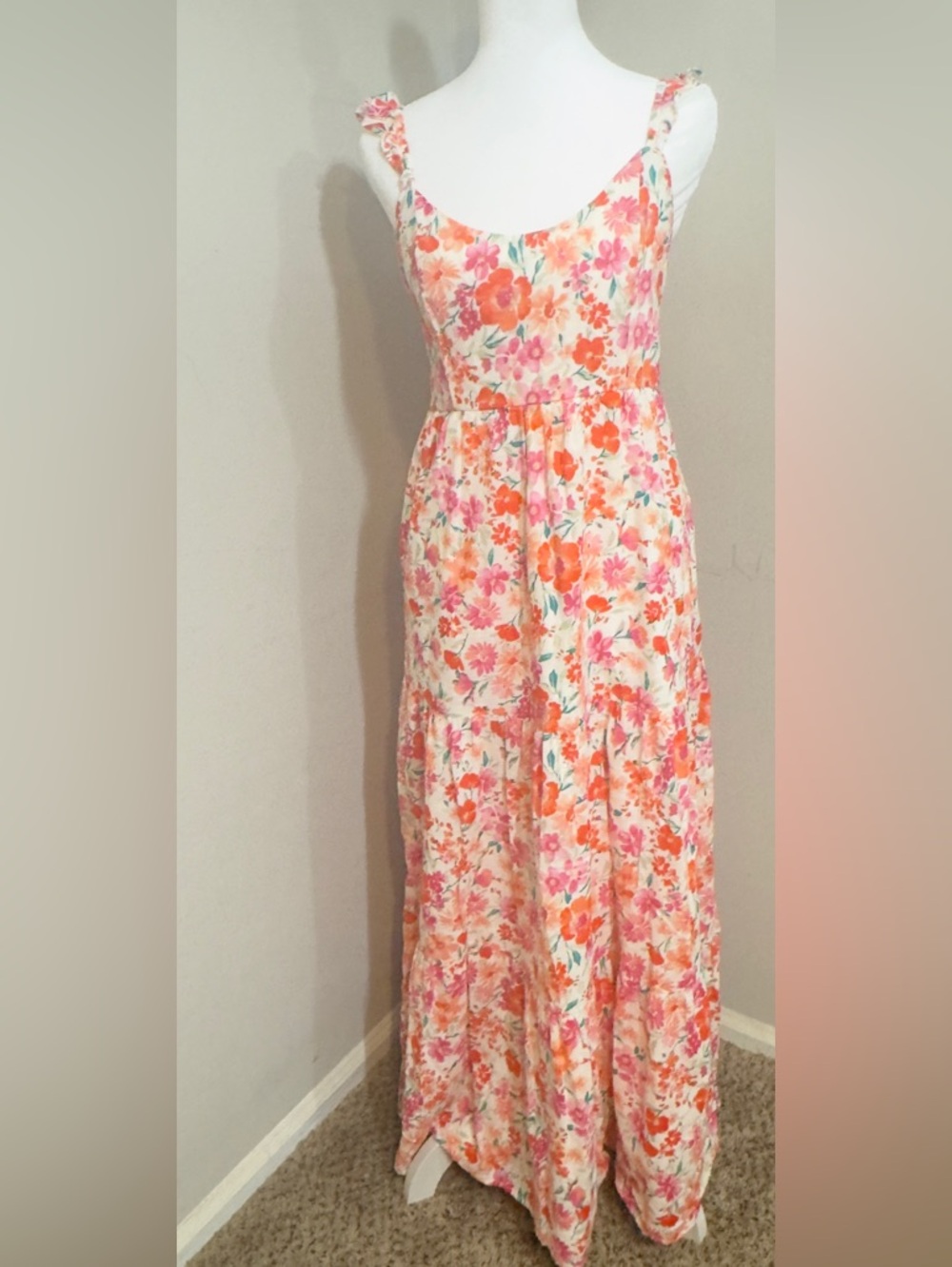 Altar'd State Pink & Coral Floral Dress